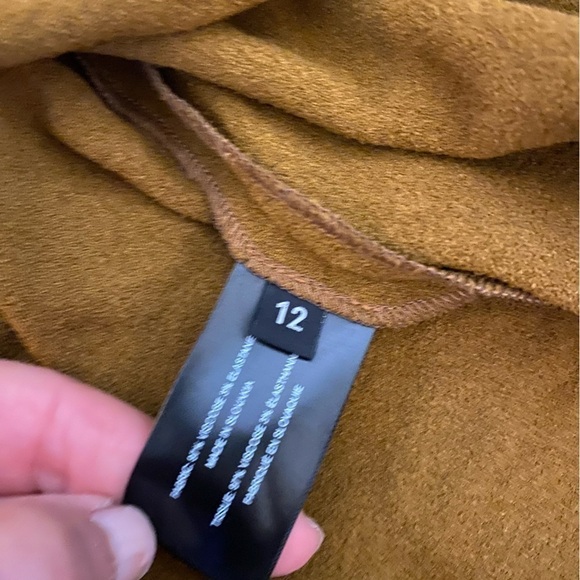 Proenza Schouler Women’s twist-detailing wrap dress Brown Size 12 NWT Crepe Midi - Picture 7 of 11